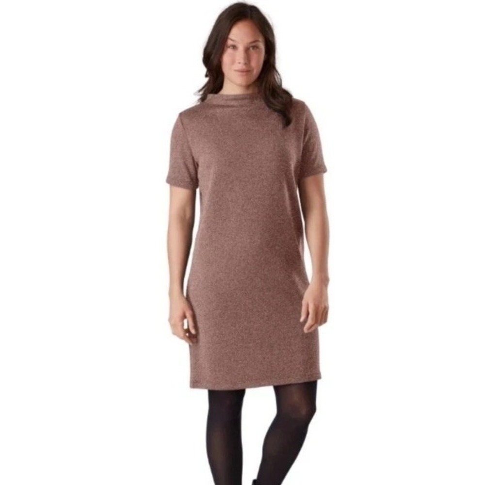 Arc'teryx Laina Dress Womens Small Brown Fleece Mock Neck Shift Gorpcore Urban